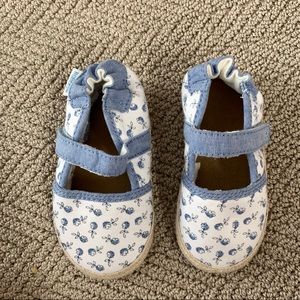 NWOT Robeez Soft Sole Blue floral Shoes